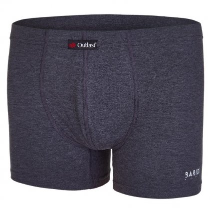 Herren Boxershorts dünn Flachnaht Outlast® - dunkelgrau meliert (Größe S)
