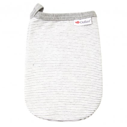 Waschlappen Outlast® - Streifen Weißgrau Meliert