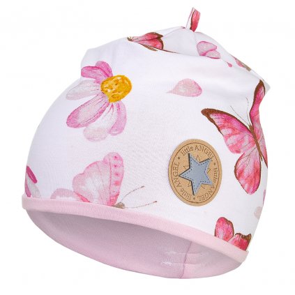 Beanie Mütze gefüttert Outlast® - rosa Schmetterling/babyrosa