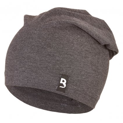 Slouchbeanie Mütze dünn BARIDI Outlast® - dunkelgrau meliert