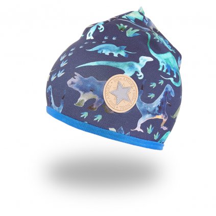 Beanie Mütze gefüttert Outlast® - Dinos/royalblau