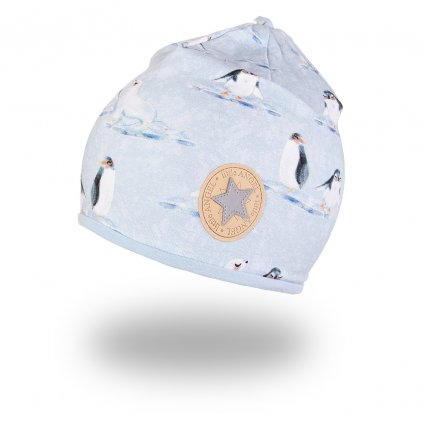 Beanie Mütze gefüttert Outlast® - Pinguins/hellblau