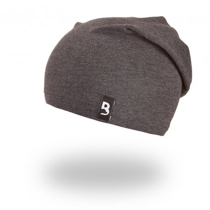 Slouch Beanie BARIDI Outlast® - dunkelgrau meliert