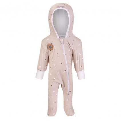 Overall gefüttert BIO langer Ärmel Outlast® - beige Sternchen/weiß