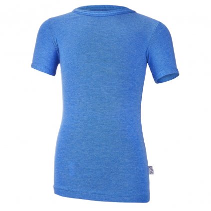 T-Shirt dünn kurzer Ärmel Outlast® - blau meliert