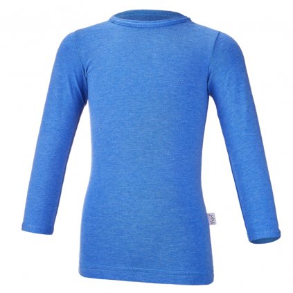 T-Shirt dünn langer Ärmel Outlast® - blau meliert