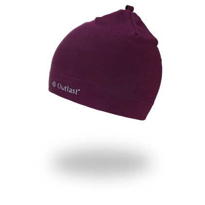 Beanie Mütze für Kinder Outlast® - Pflaumenfarbe