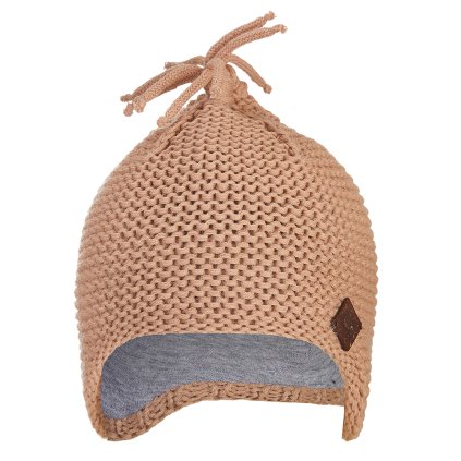 Kinder Strickmütze mit Ohrenschutz LA Outlast® - Camel