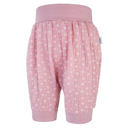 Haremshorts dünn - Altrosa Blümchen
