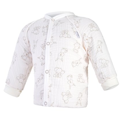 Babyjacke gefüttert Outlast® - Creme Tiere/Kaffee Weiß