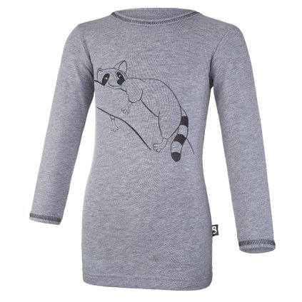 T-Shirt Motiv Langarm Outlast® - Grau Meliert