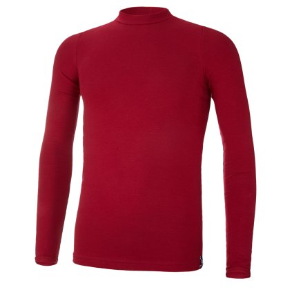 T-Shirt für Kinder Langarm Stehkragen Outlast® - Scharlachrot