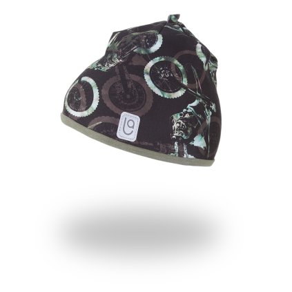 Beanie Mütze für Kinder gefüttert Outlast® - Motorräder/Khaki