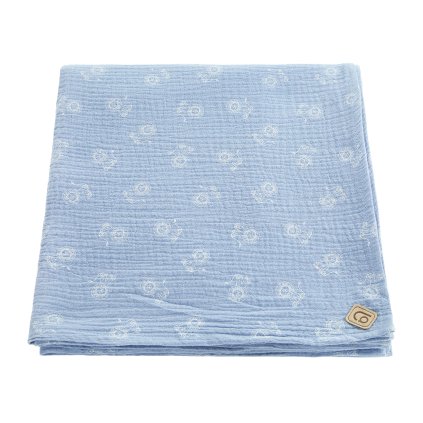 Decke Badetuch Musselin - Hellblau