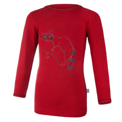 T-Shirt Motiv Langarm Outlast® - Scharlachrot