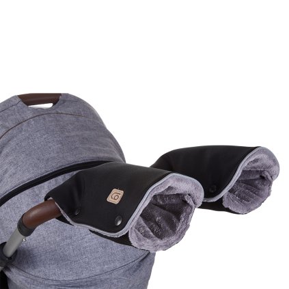 Kinderwagen Handwärmer - Schwarz/Grau