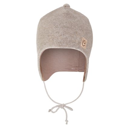 Mütze zum Binden FLEECE BAMBUS Outlast® - Braun Meliert/Nuss