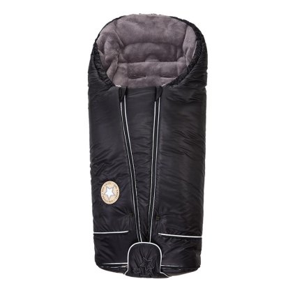 Fußsack Exclusive MAZLÍK Outlast® - schwarz-Logo/grau