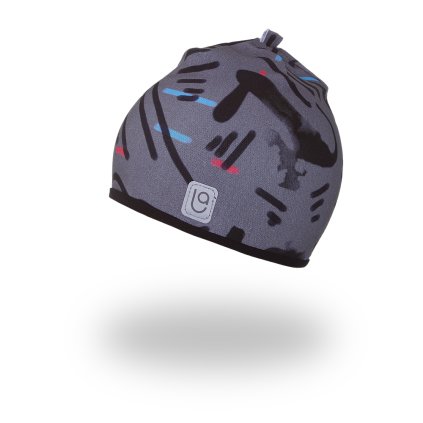 Gefütterte Beanie Mütze  Outlast® - Linien/Schwarz