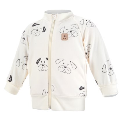 Sweatjacke - Beige Hündchen