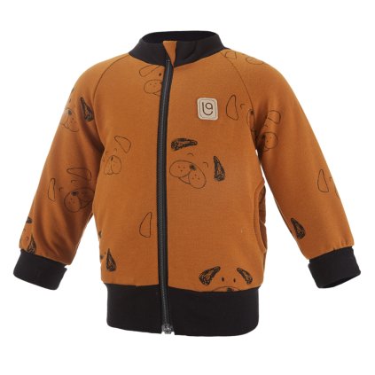 Sweatjacke - Karamellfarbe Hündchen