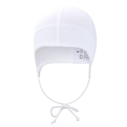 Bindemütze mit Flachnaht dünn Outlast® - Weiß