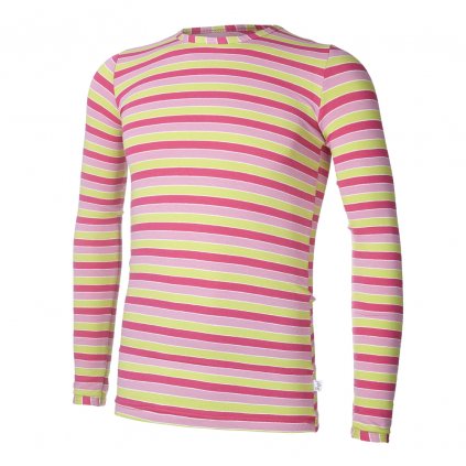T-Shirt LA Outlast® - Streifen rosagrün