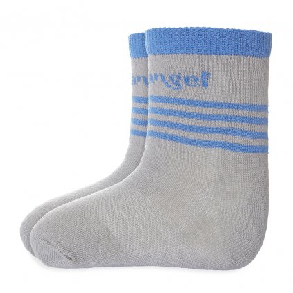 Rutschfeste Outlast®Babysocken - dunkelgrau/blau