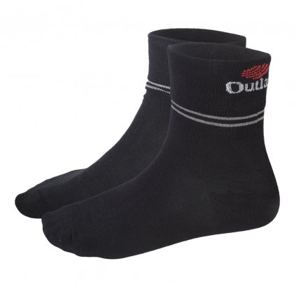 Socken Outlast® - schwarz/Streifen grau (Größe 35-38)