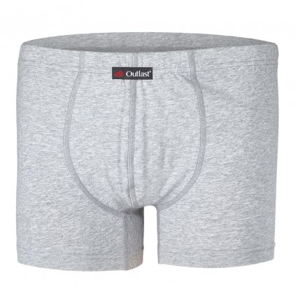 Herren Boxershorts mit Flachnähten dünn Outlast® - grau meliert (Größe S)