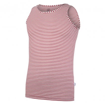 Tanktop dünn Junior Outlast® - Streifen bordeaux (Größe 134)