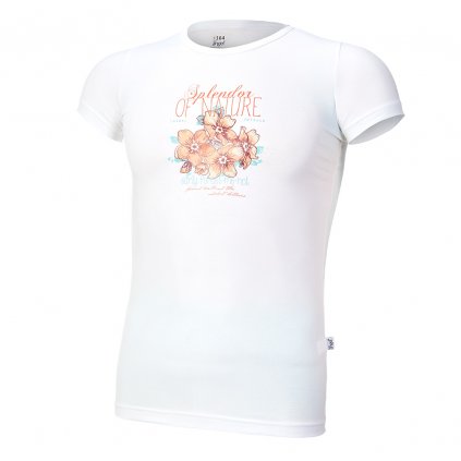 T-Shirt dünn KA Motiv Outlast® - weiß/Blumen