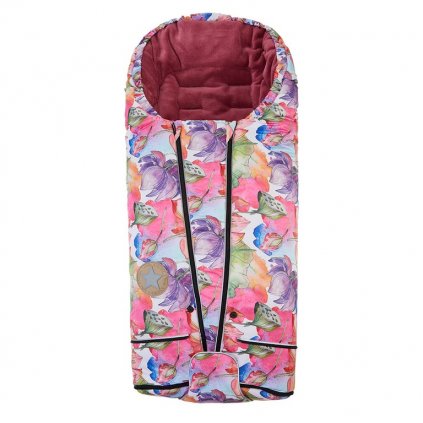 Fußsack  Exclusive Druck MAZLÍK Outlast® - rosa Blumen/altrosa