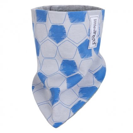 Halstuch gefüttert Outlast® - graublau Fußball/grau meliert (Größe UNI)
