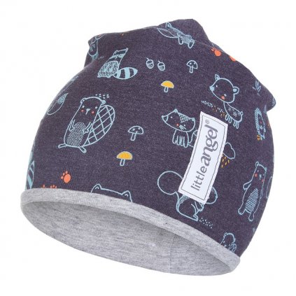Mütze gefüttert ANIMALS Outlast® - dunkelblau/grau meliert (Größe 1 | 36-38 cm)
