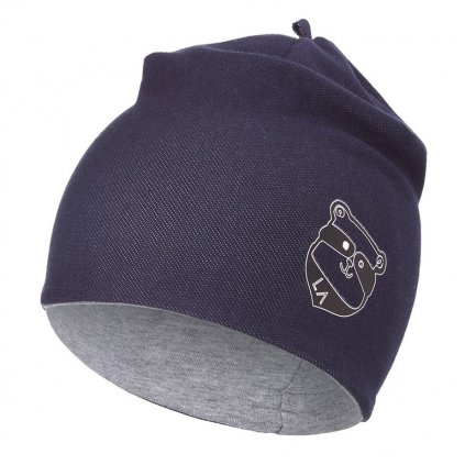 Mütze gefüttert JEANS Outlast® - dunkelblau/grau meliert (Größe 1 | 36-38 cm)