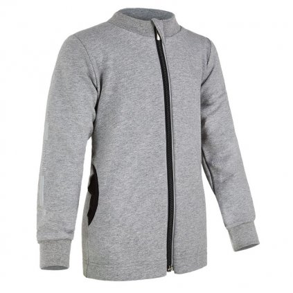 Sweatshirt REFLEX aufknöpfbar Outlast® - grau meliert (Größe 86)