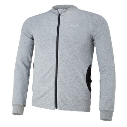 Sweatshirt REFLEX aufknöpfbar Outlast® - grau meliert (Größe 134)