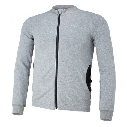 Sweatshirt REFLEX aufknöpfbar Outlast® - grau meliert