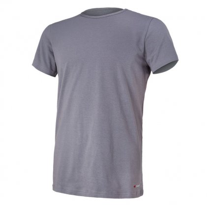 Herren T-Shirt kurzer Ärmel dünn U Ausschnitt Outlast® - mittelgrau (Größe M)