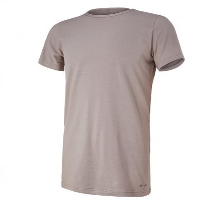Herren T-Shirt kurzer Ärmel dünn U Ausschnitt Outlast® - beigebraun