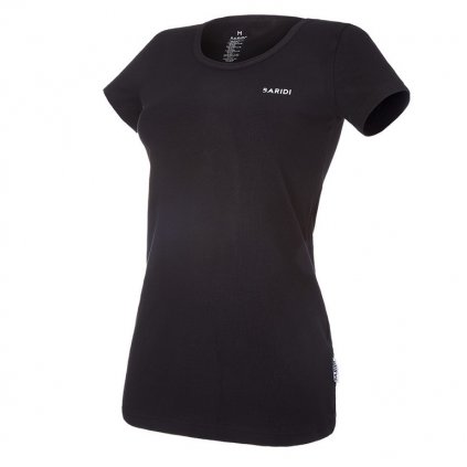 Damen T-Shirt dünn kurzer Ärmel REFLEX Outlast® - schwarz (Größe S)