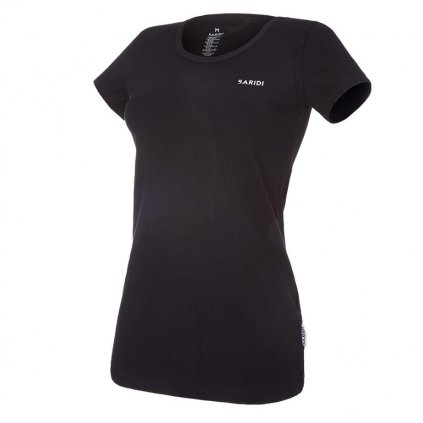 Damen T-Shirt dünn kurzer Ärmel REFLEX Outlast® - schwarz