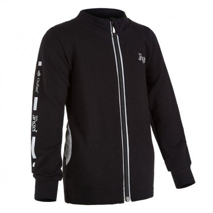 Sweatshirt REFLEX aufknöpfbar Outlast® - schwarz (Größe 86)