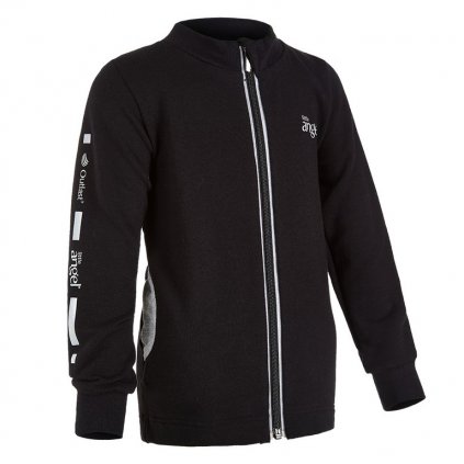 Sweatshirt REFLEX aufknöpfbar Outlast® - schwarz