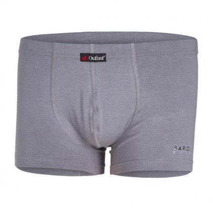 Herren Boxershorts dünn Flachnaht Outlast® - mittelgrau (Größe S)