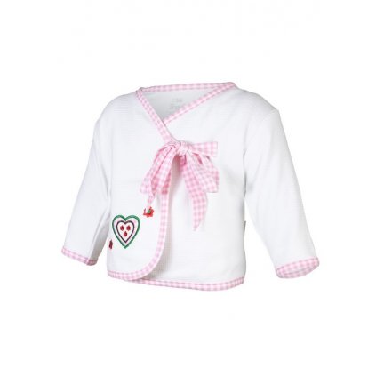 Mäntelchen Tracht Baby Outlast® - weiss/Herz (Größe 56)