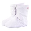 Baby Booties gefüttert Outlast® - weiß Herz/Streifen weißgrau meliert