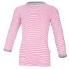 Pyjama langer Ärmel Outlast® - Streifen rosabordeaux/grau meliert