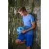 Herren Pyjama Outlast® - Streifen graublau/royalblau